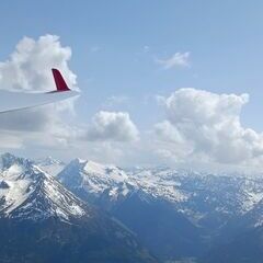 Flugwegposition um 13:26:30: Aufgenommen in der Nähe von Gemeinde Stuhlfelden, Stuhlfelden, Österreich in 2531 Meter